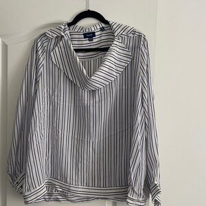Navy Striped Women's Top